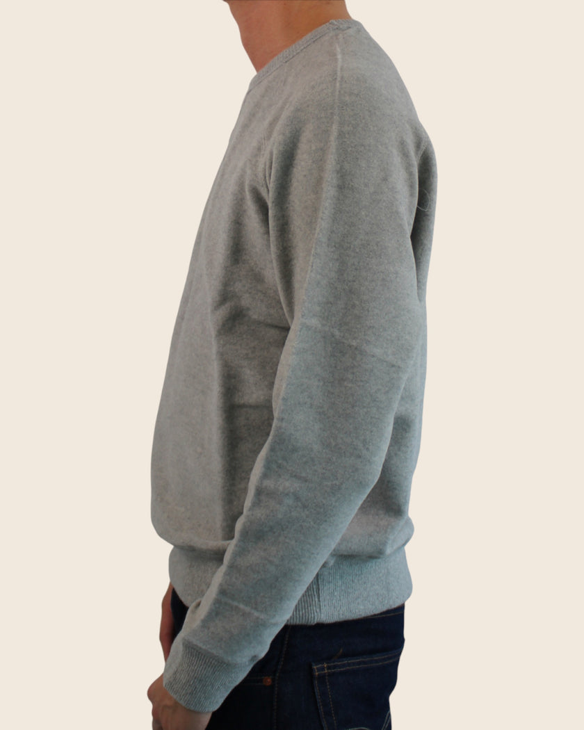 Felpa girocollo in tessuto cashmere cotone