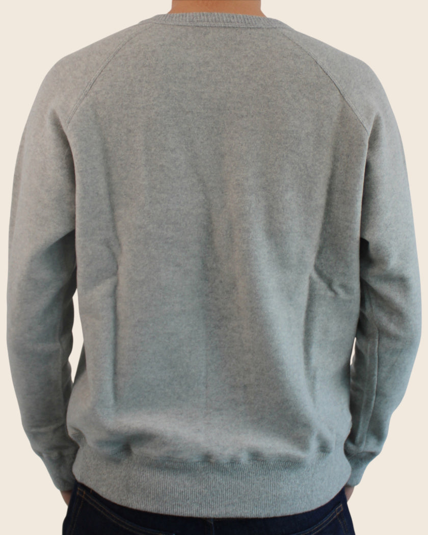 Felpa girocollo in tessuto cashmere cotone