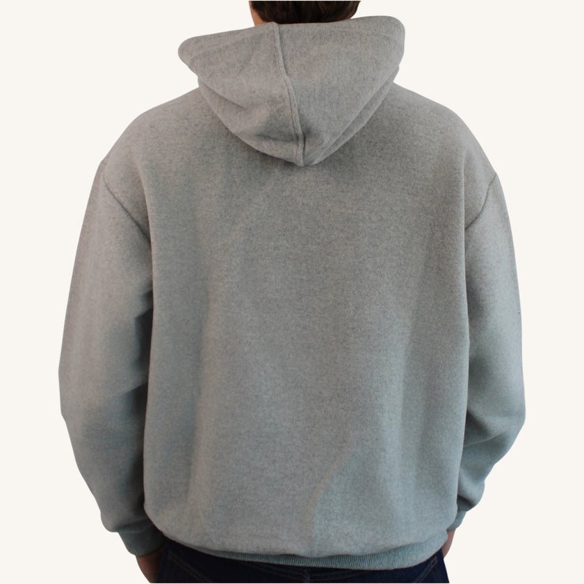 Felpa con cappuccio in tessuto cashmere cotone