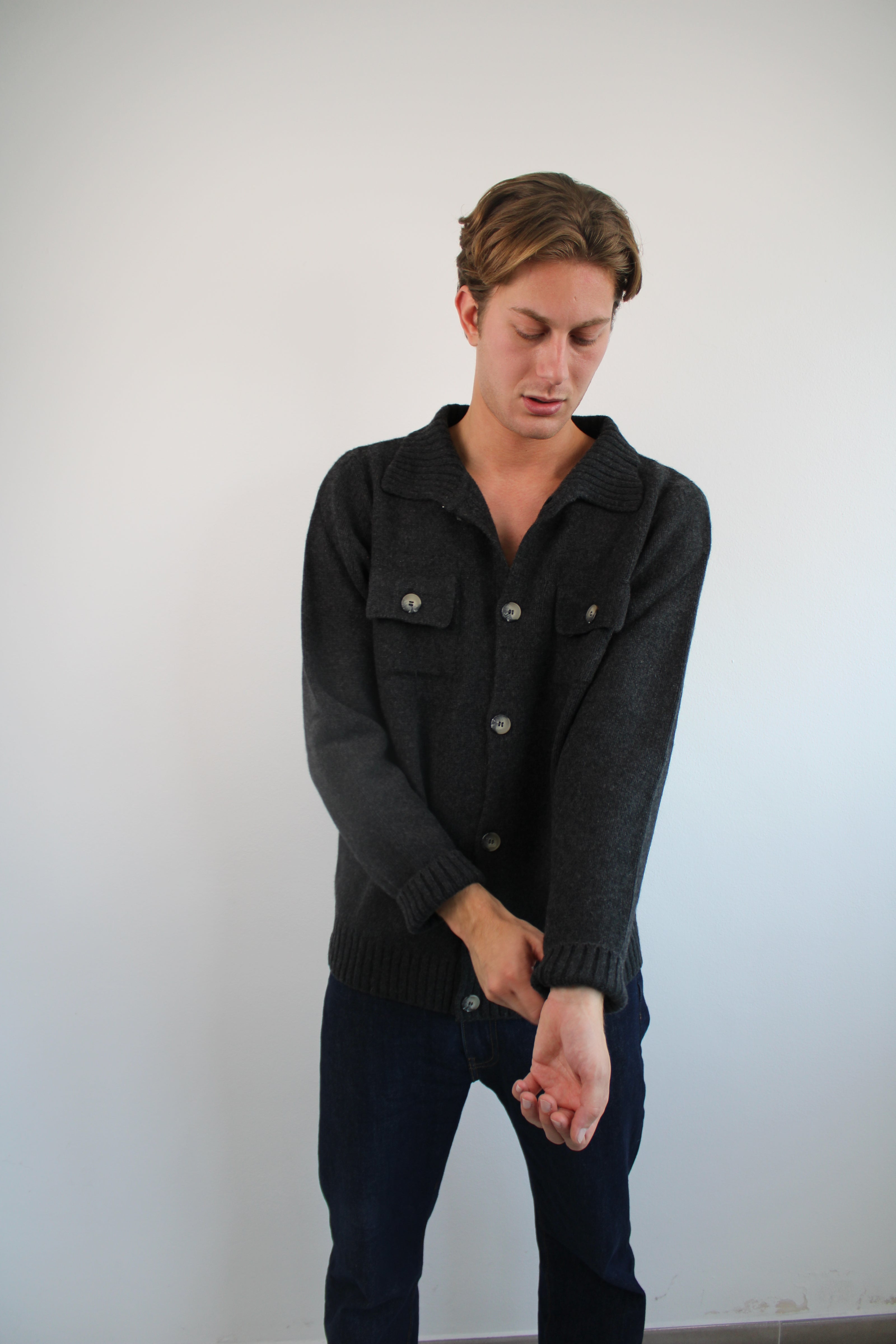Cashmere button-down cardigan