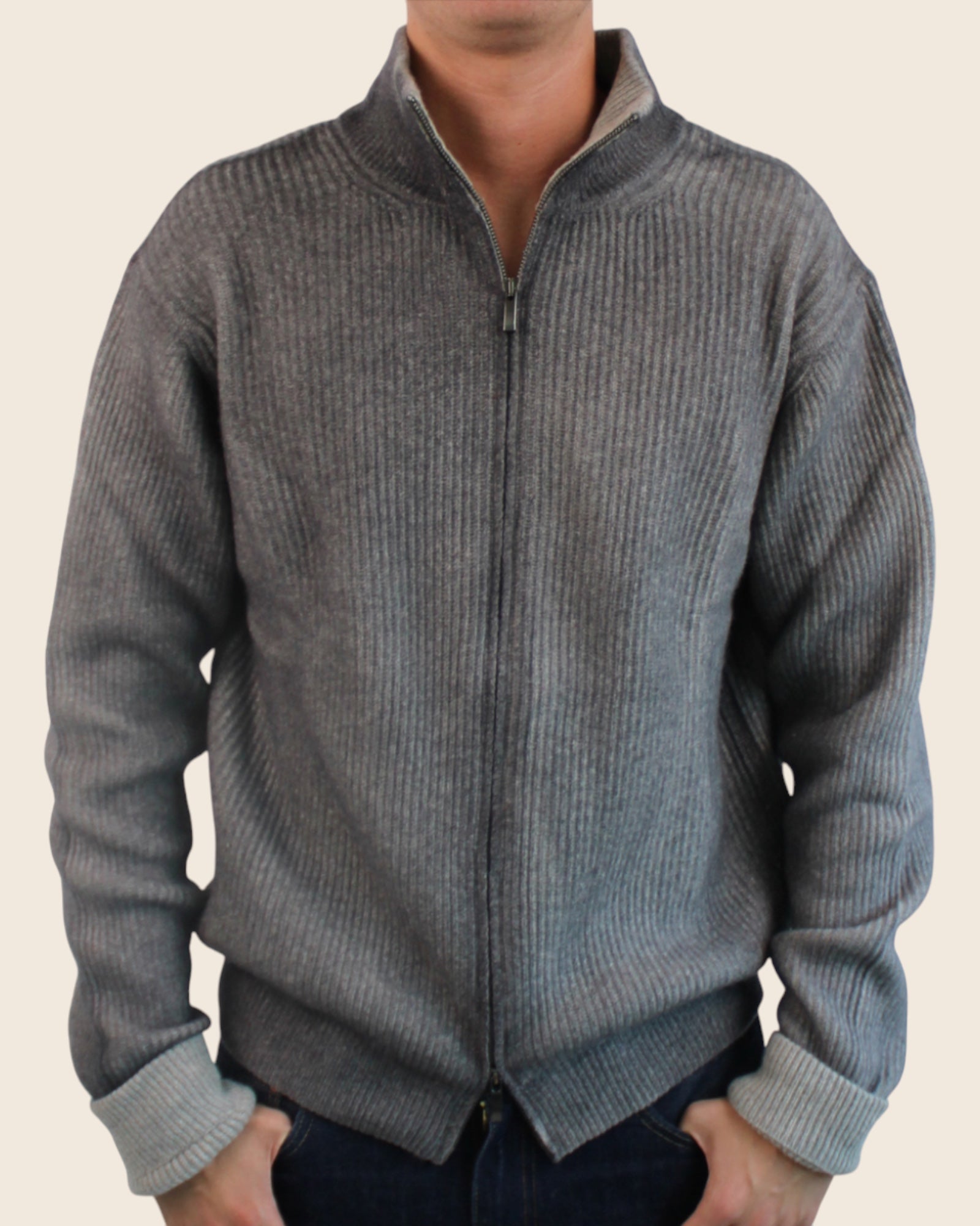Tie-dye cashmere full-zip sweater