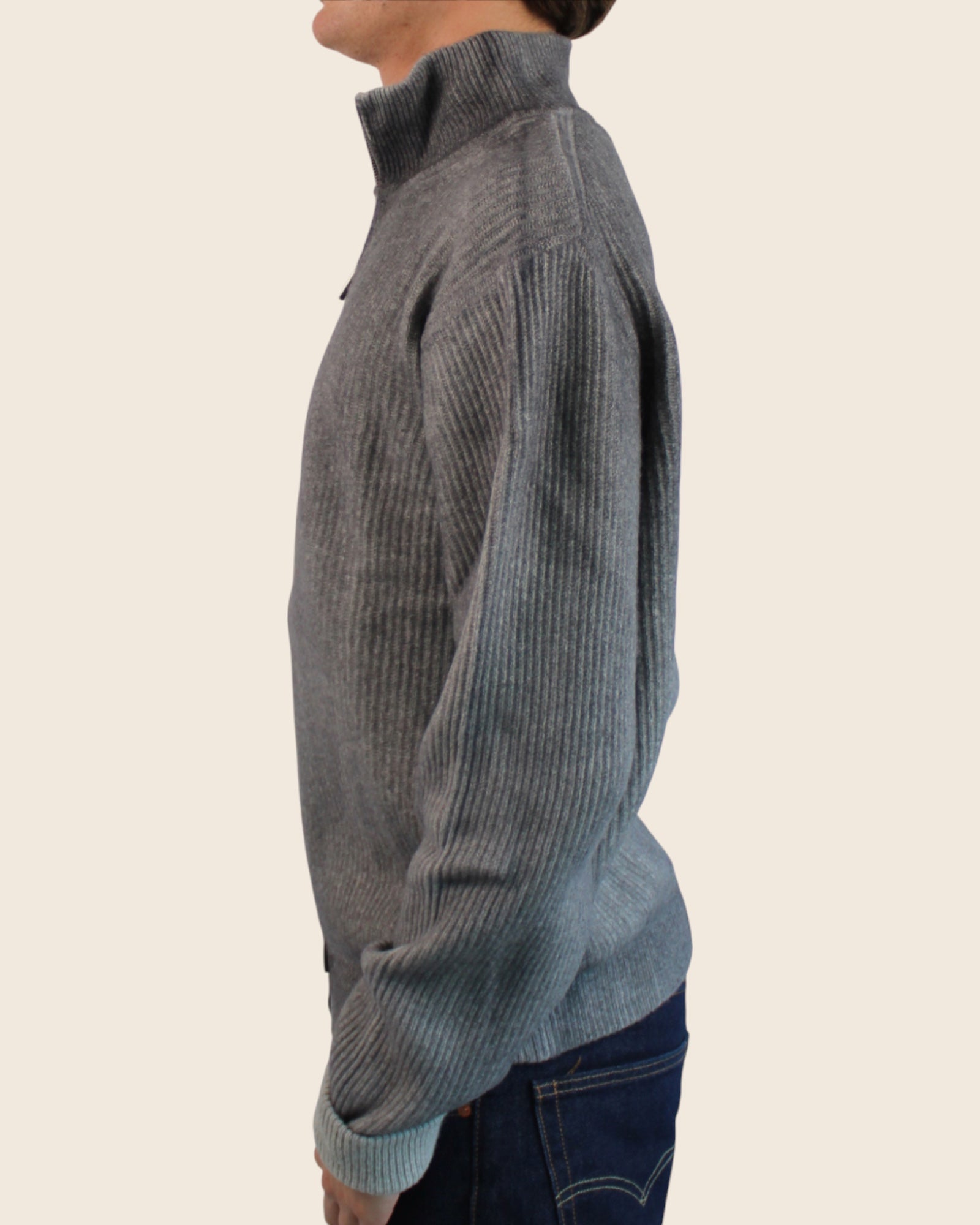 Tie-dye cashmere full-zip sweater
