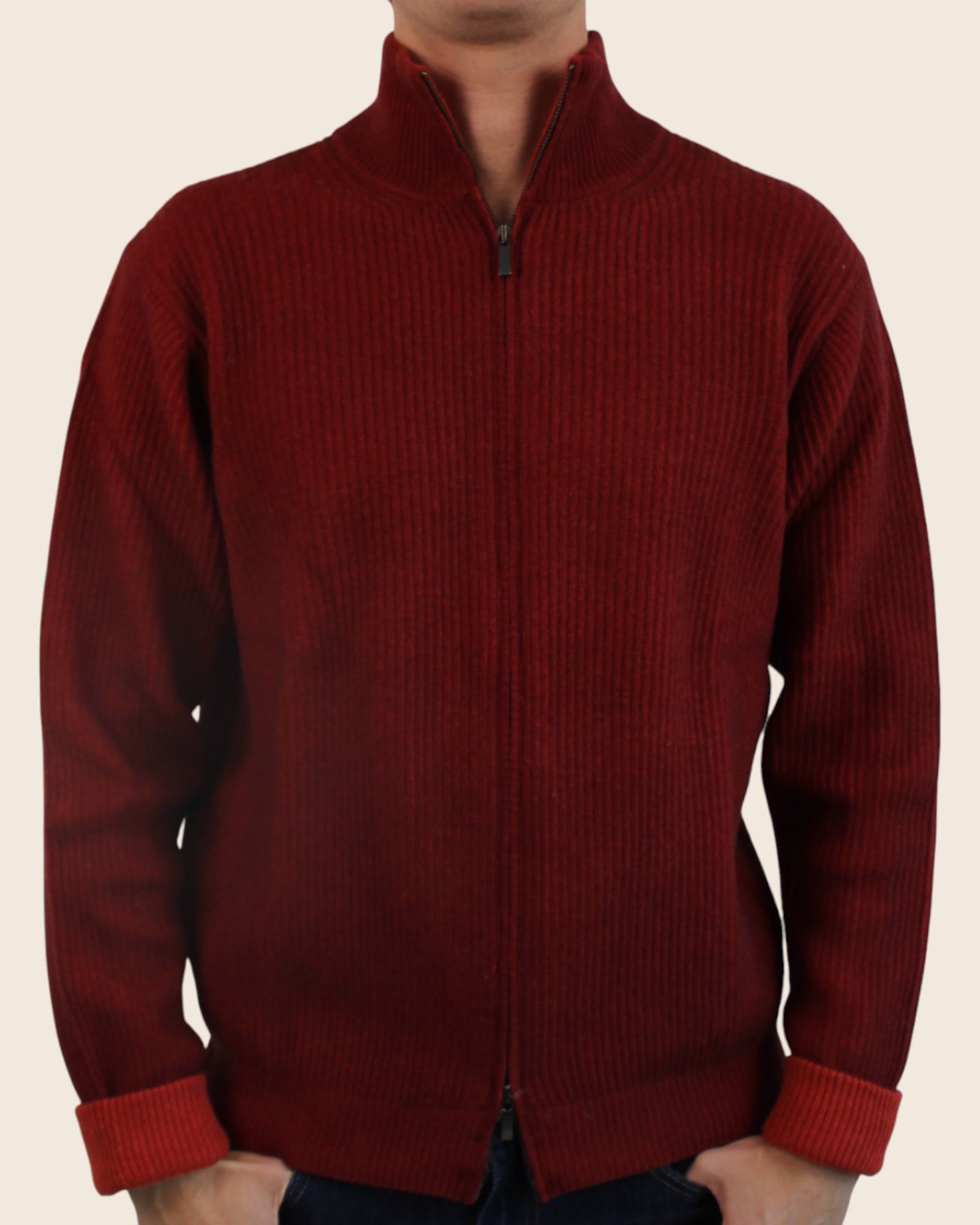 Tie-dye cashmere full-zip sweater