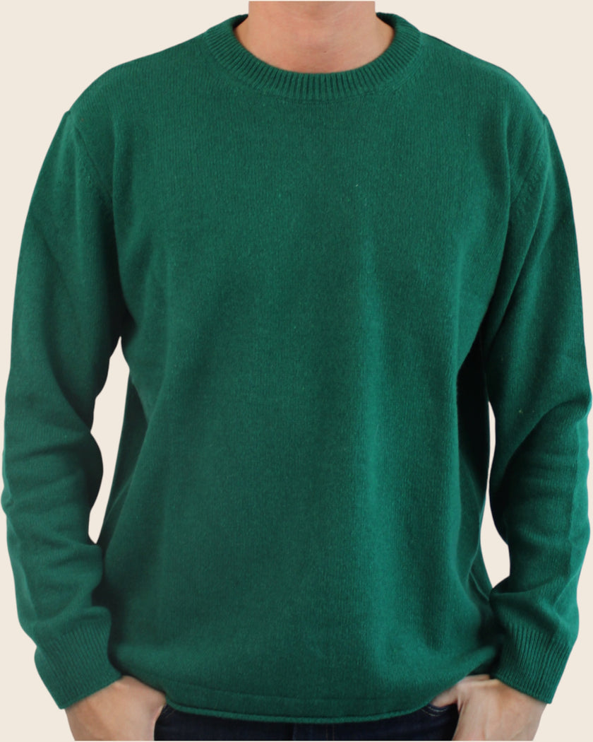 Maglione girocollo in cashmere senza orlo
