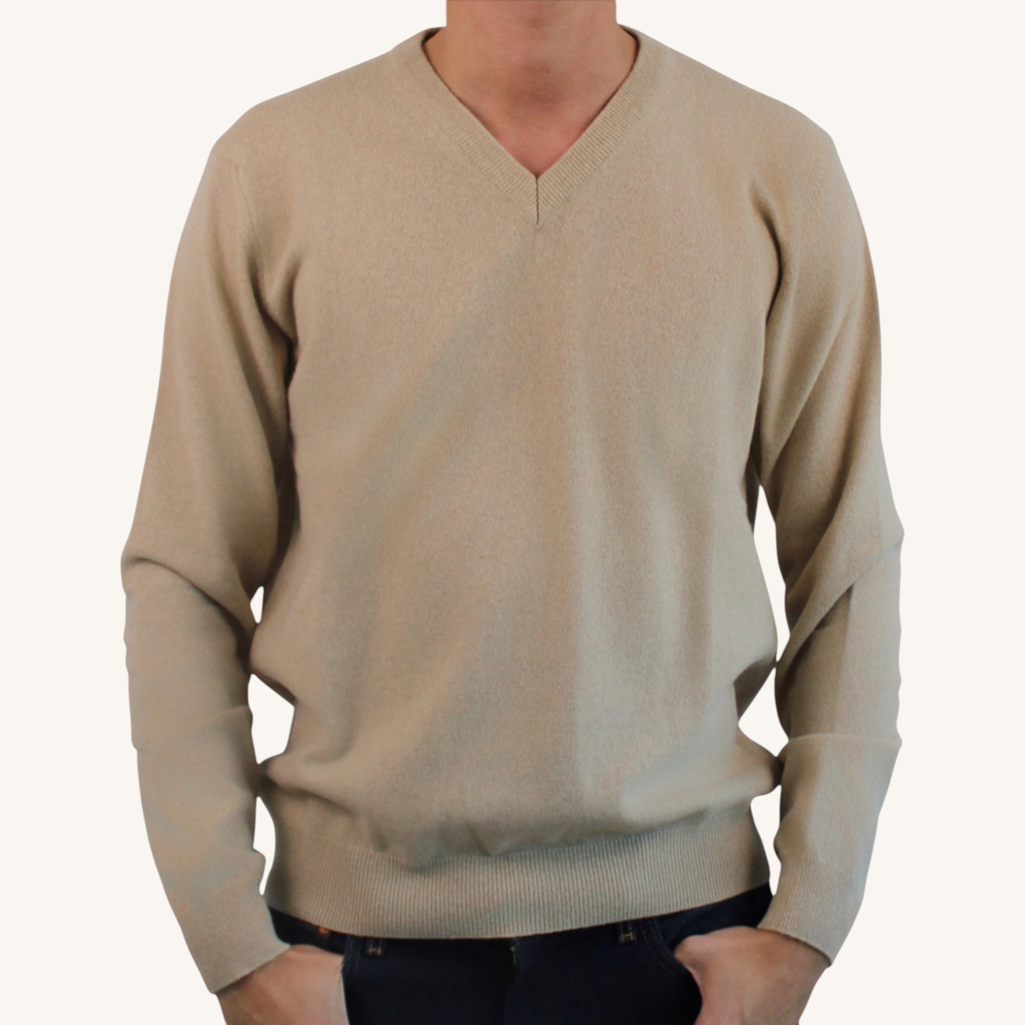 V-neck cashmere sweater