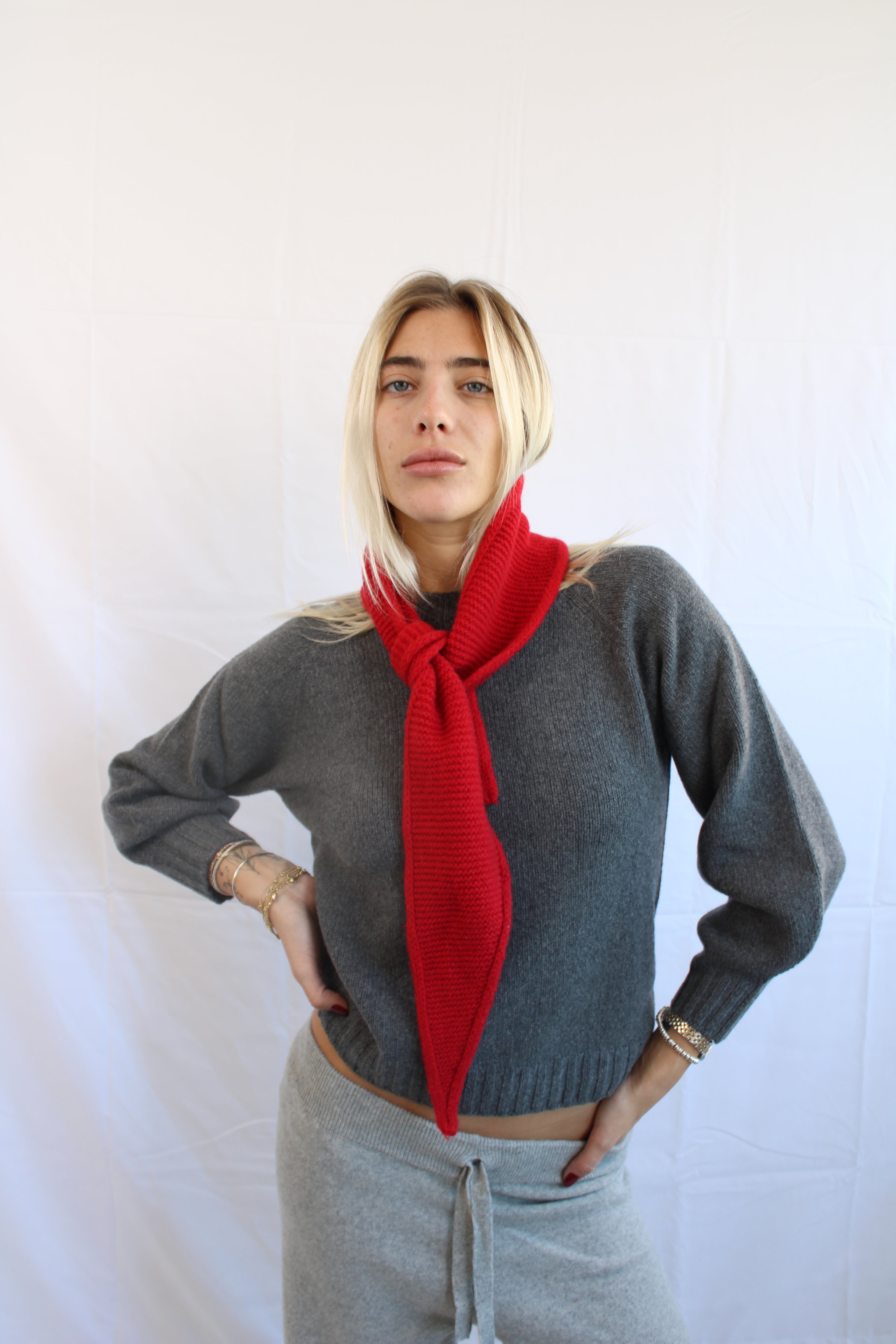 Balloon-sleeve sweater