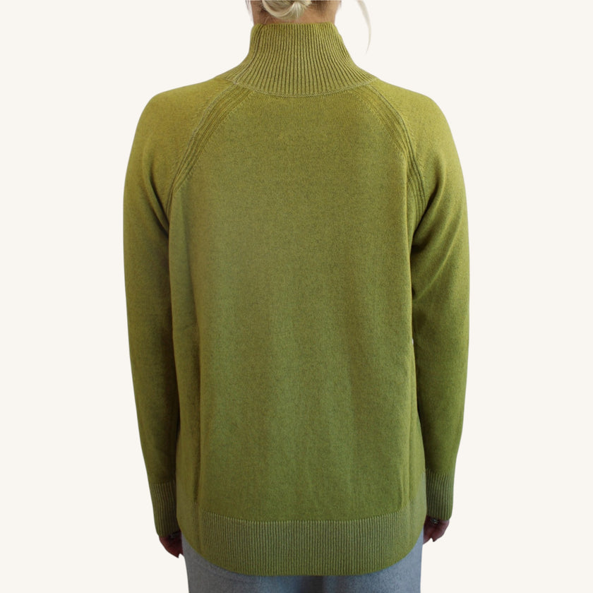 Maglione collo alto fast dyed in cashmere