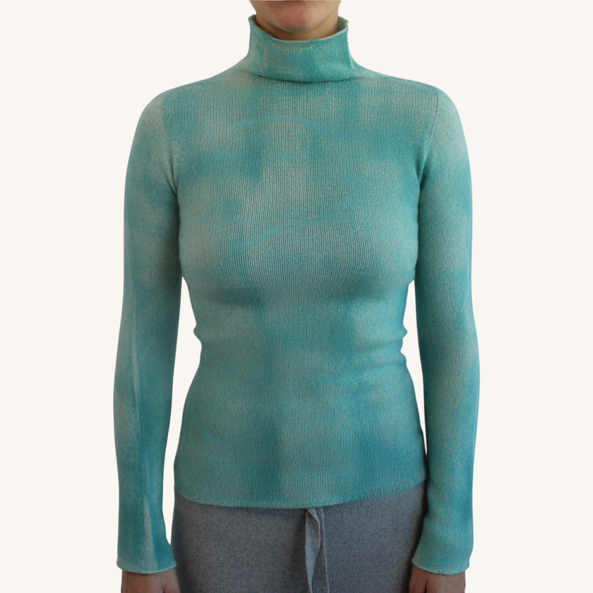 Maglione collo alto tie dye