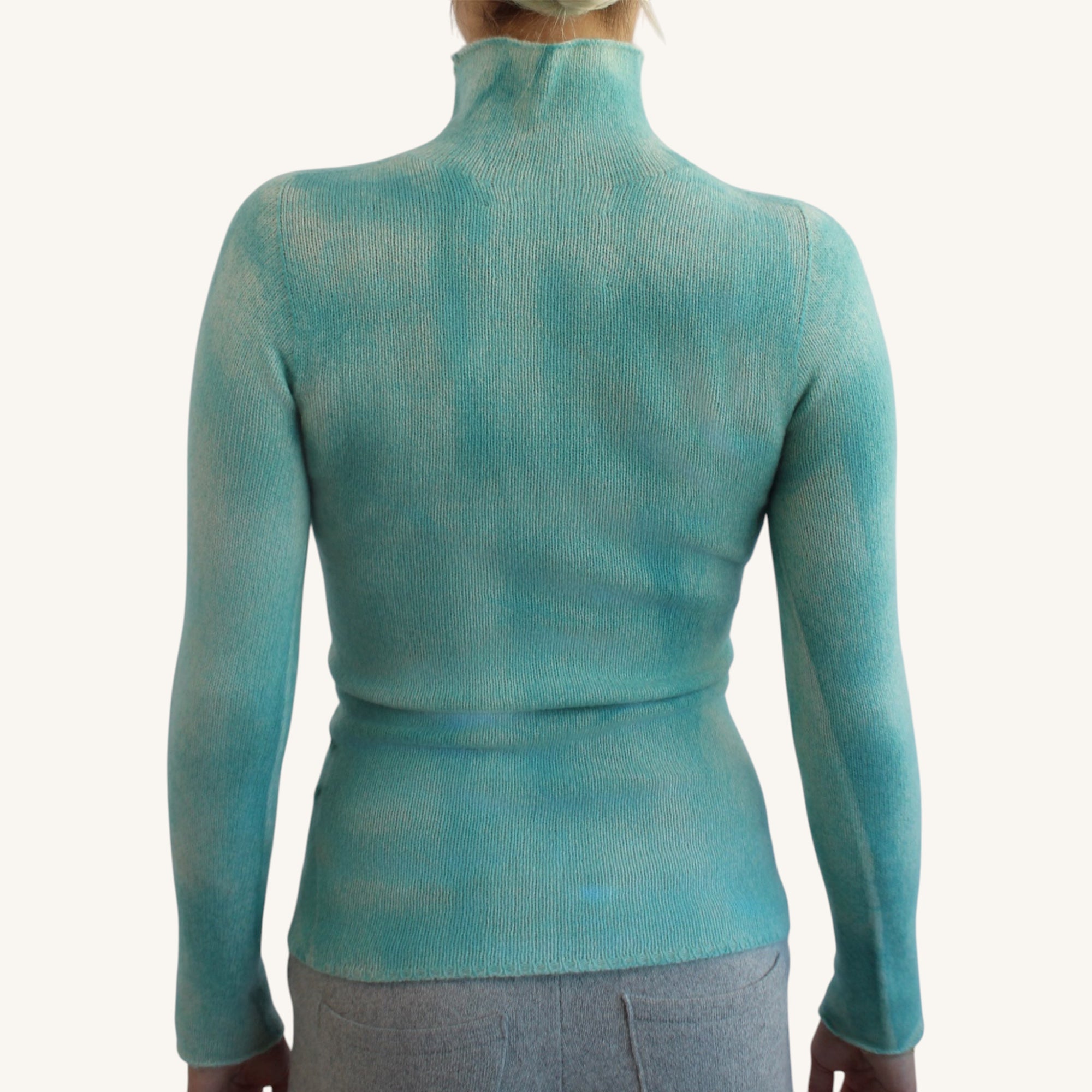 Tie-dye turtleneck sweater