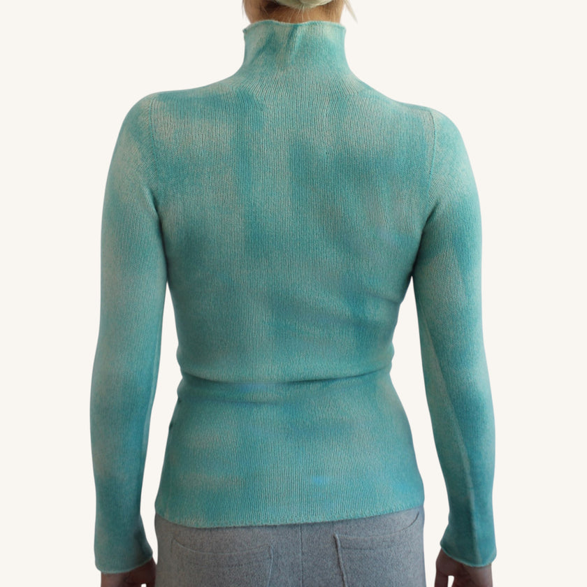 Maglione collo alto tie dye