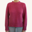 Maglione girocollo melange in cashmere