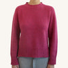 Maglione girocollo melange in cashmere