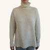 Maglione collo alto con spacchi in cashmere