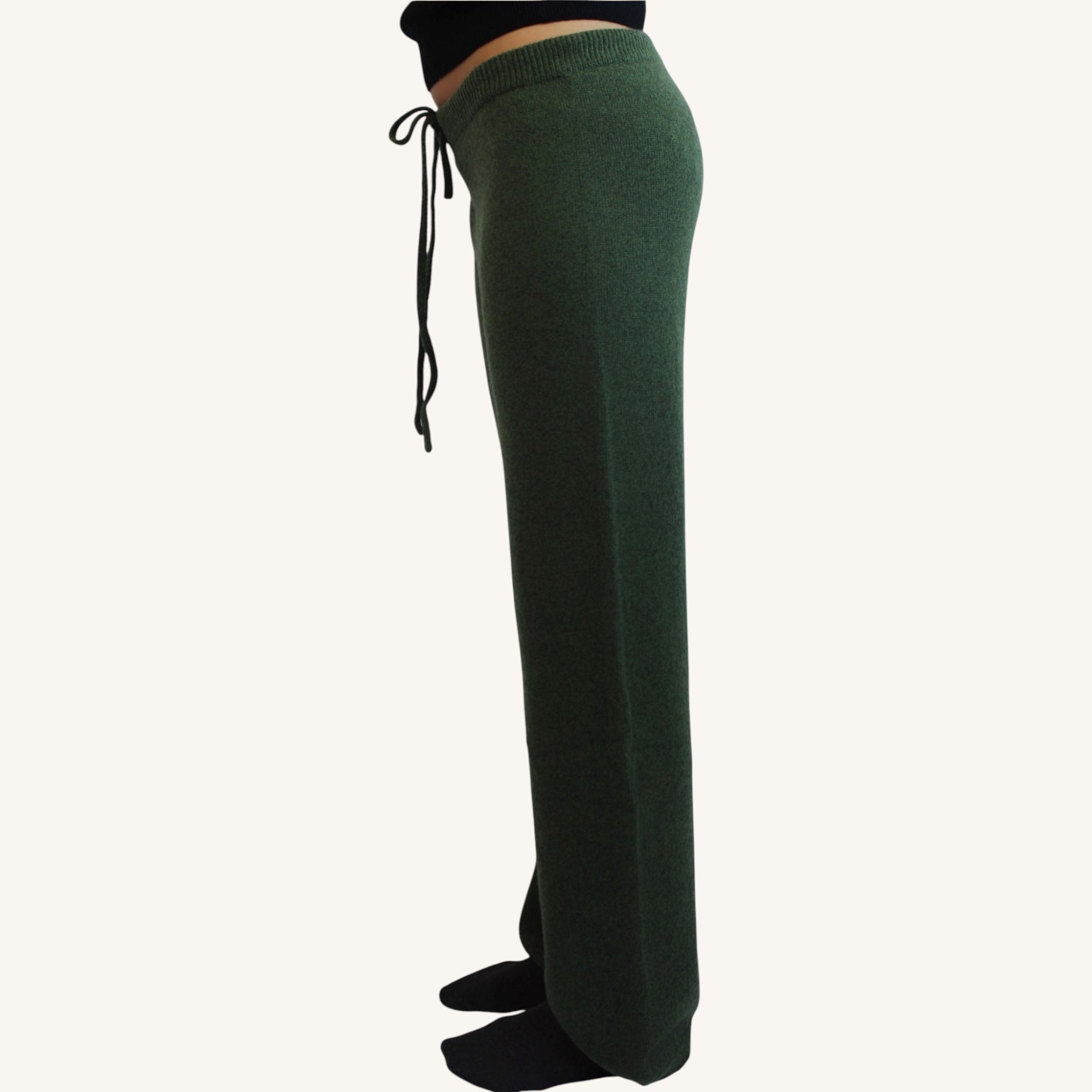 Low-rise cashmere trousers