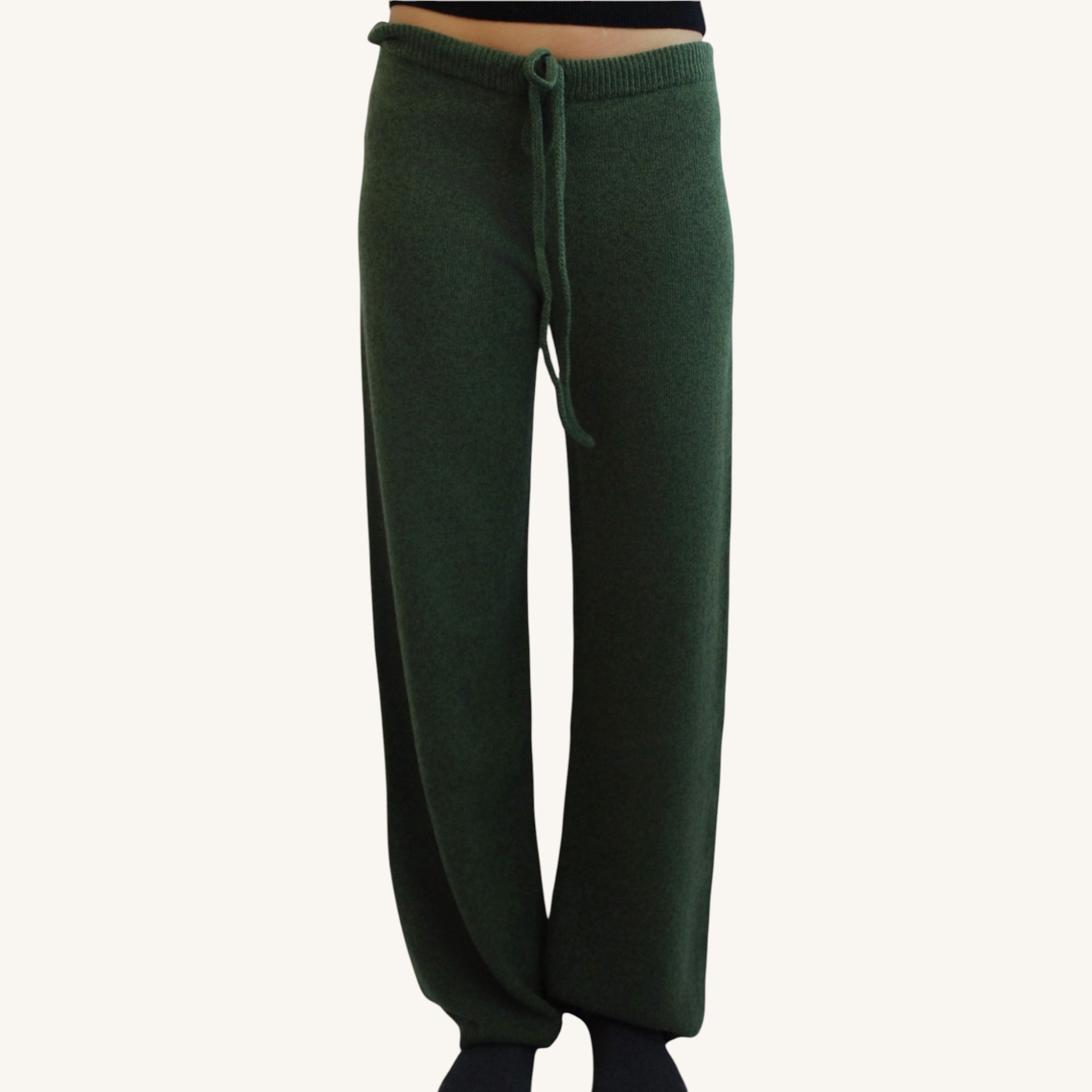 Low-rise cashmere trousers