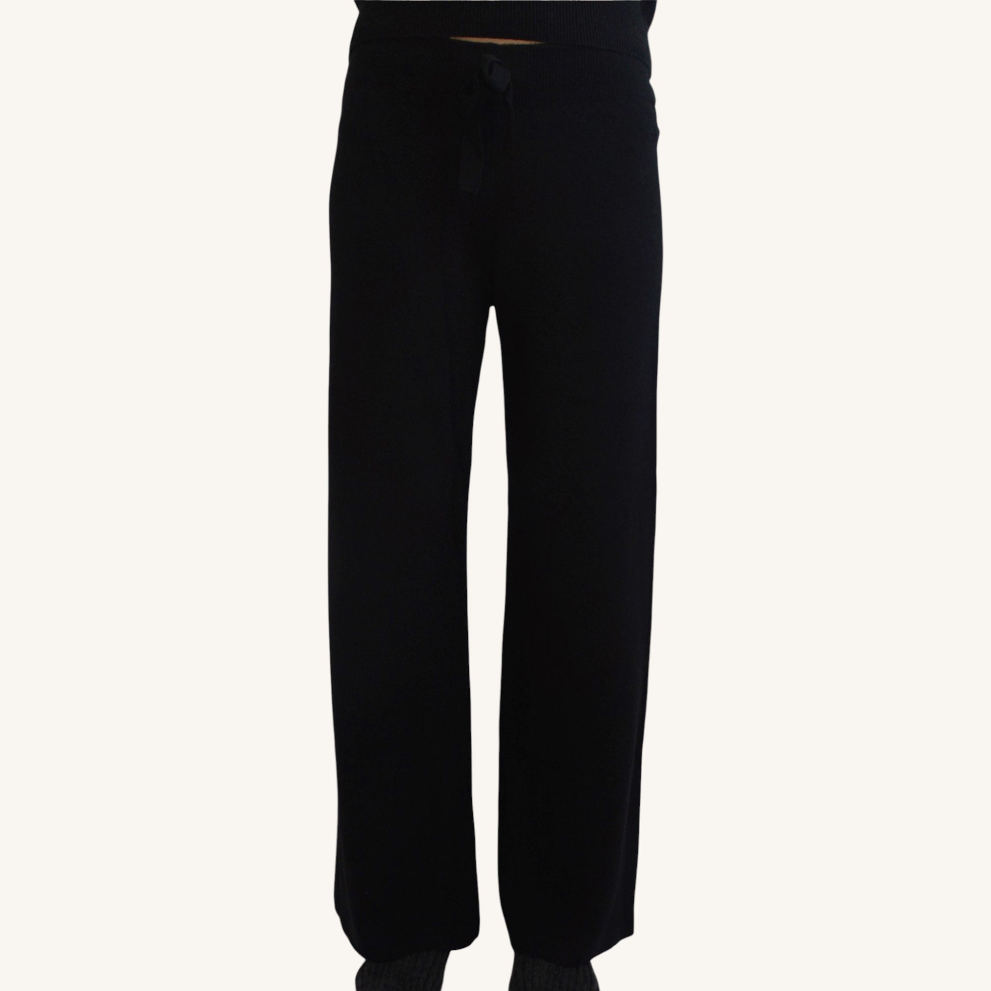 Low-rise cashmere trousers