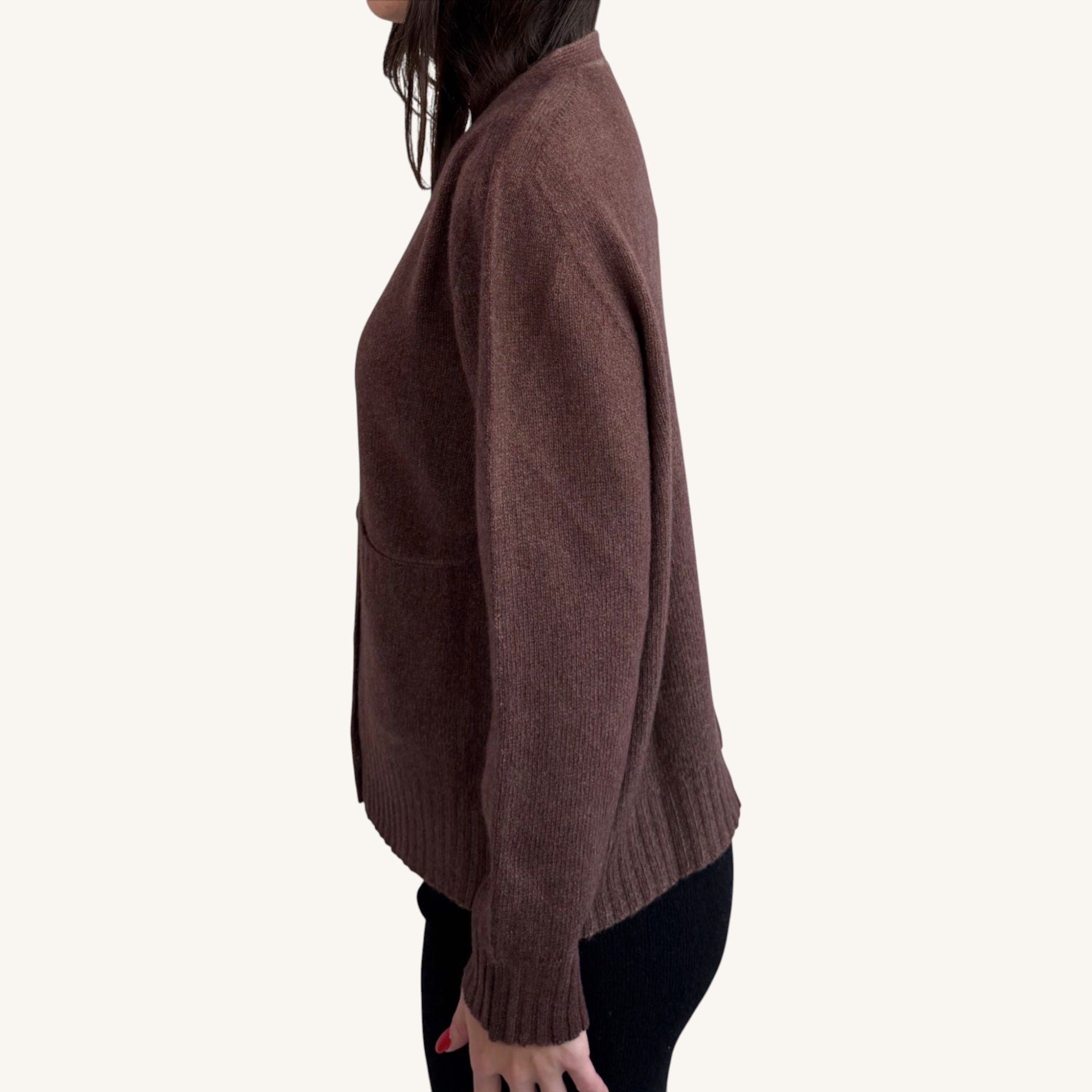Spray-print button-down cardigan