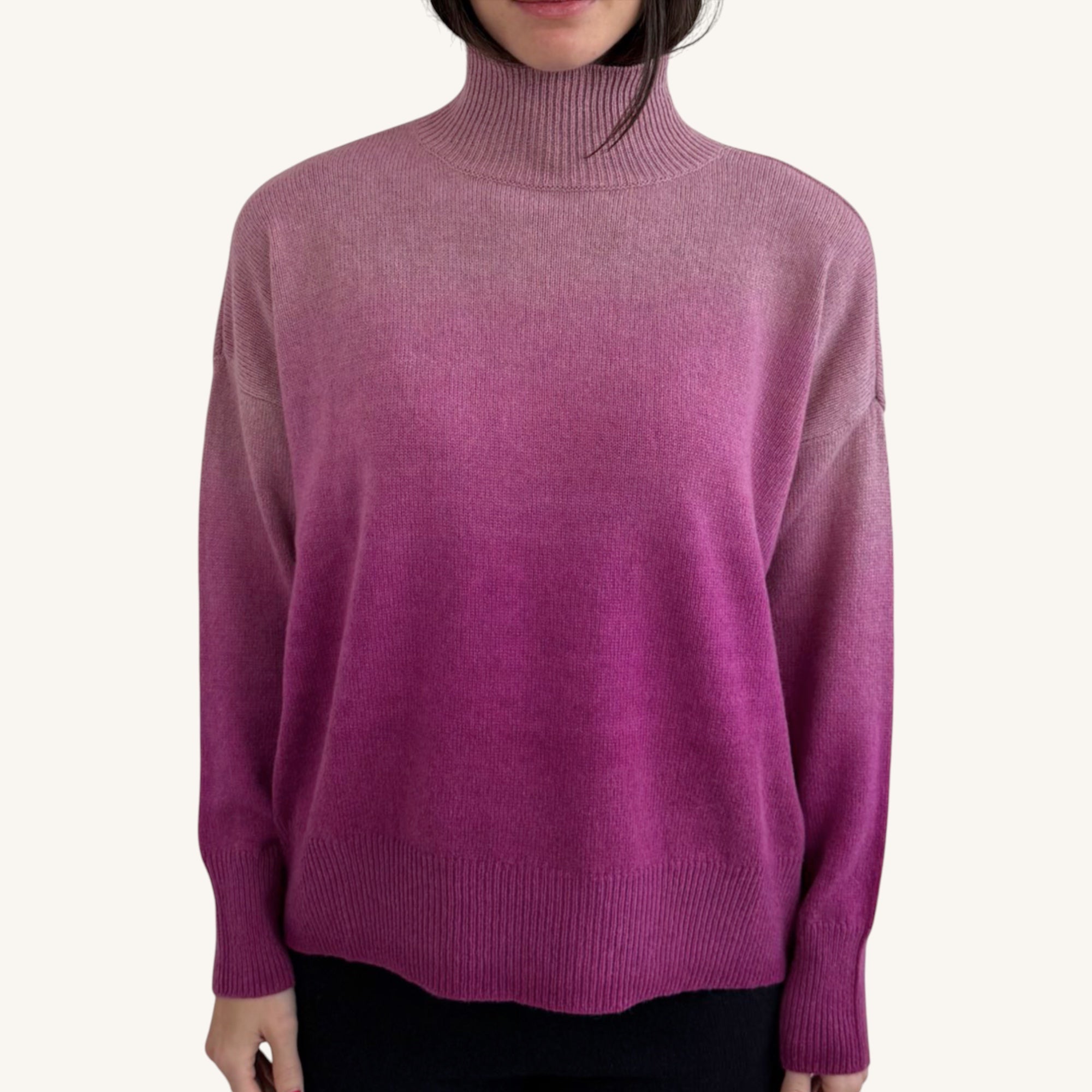 Degradé turtleneck sweater