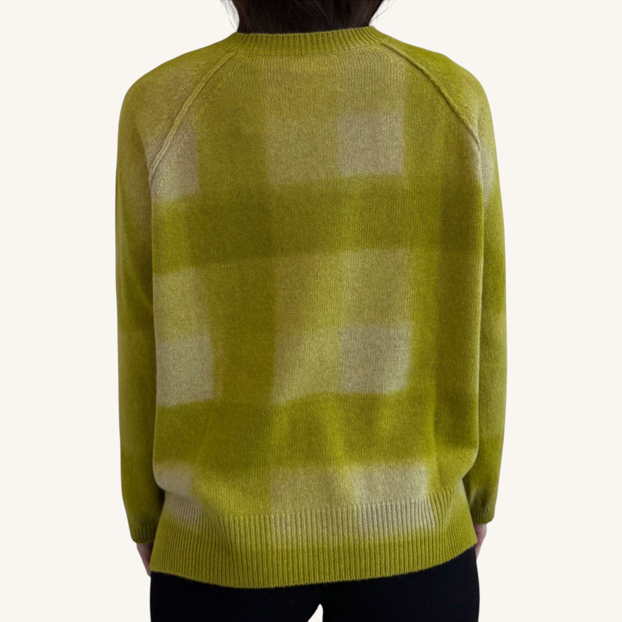 Check crew neck sweater