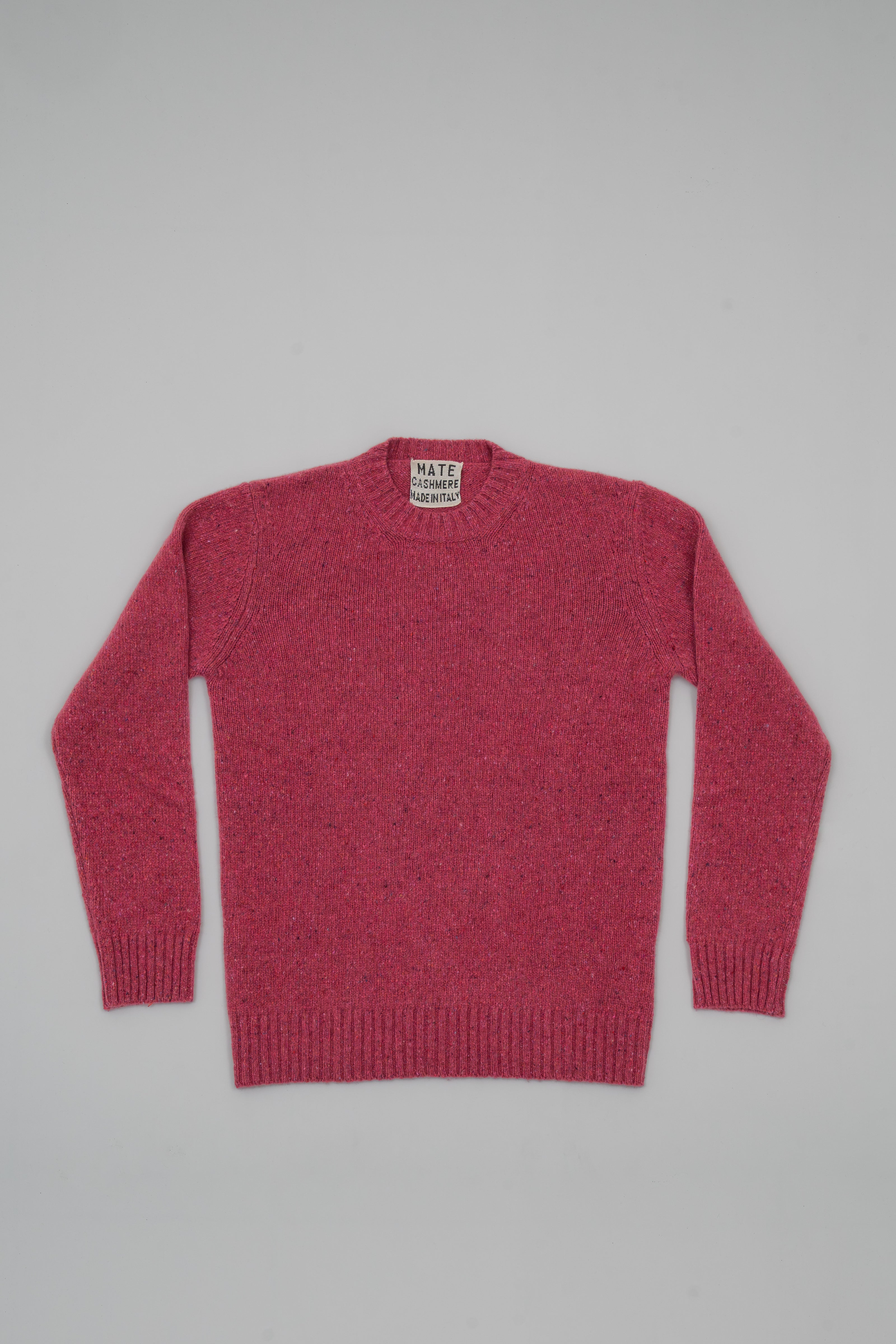 Cashmere crew neck with buttons