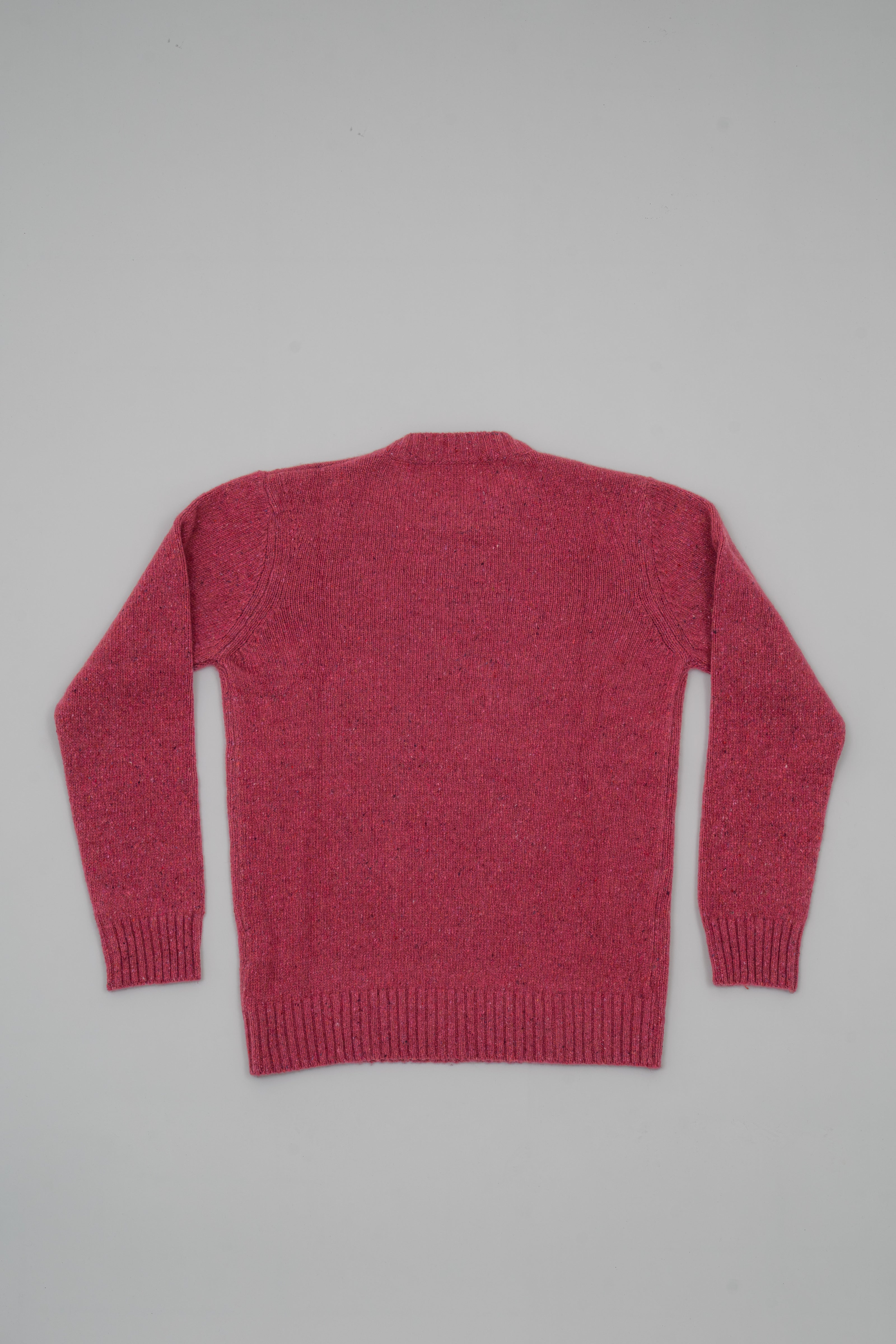 Cashmere crew neck with buttons