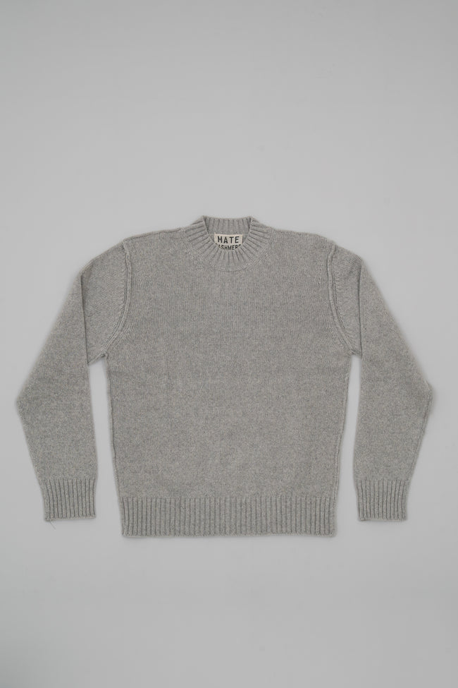 Cashmere sweater with exposed stitching