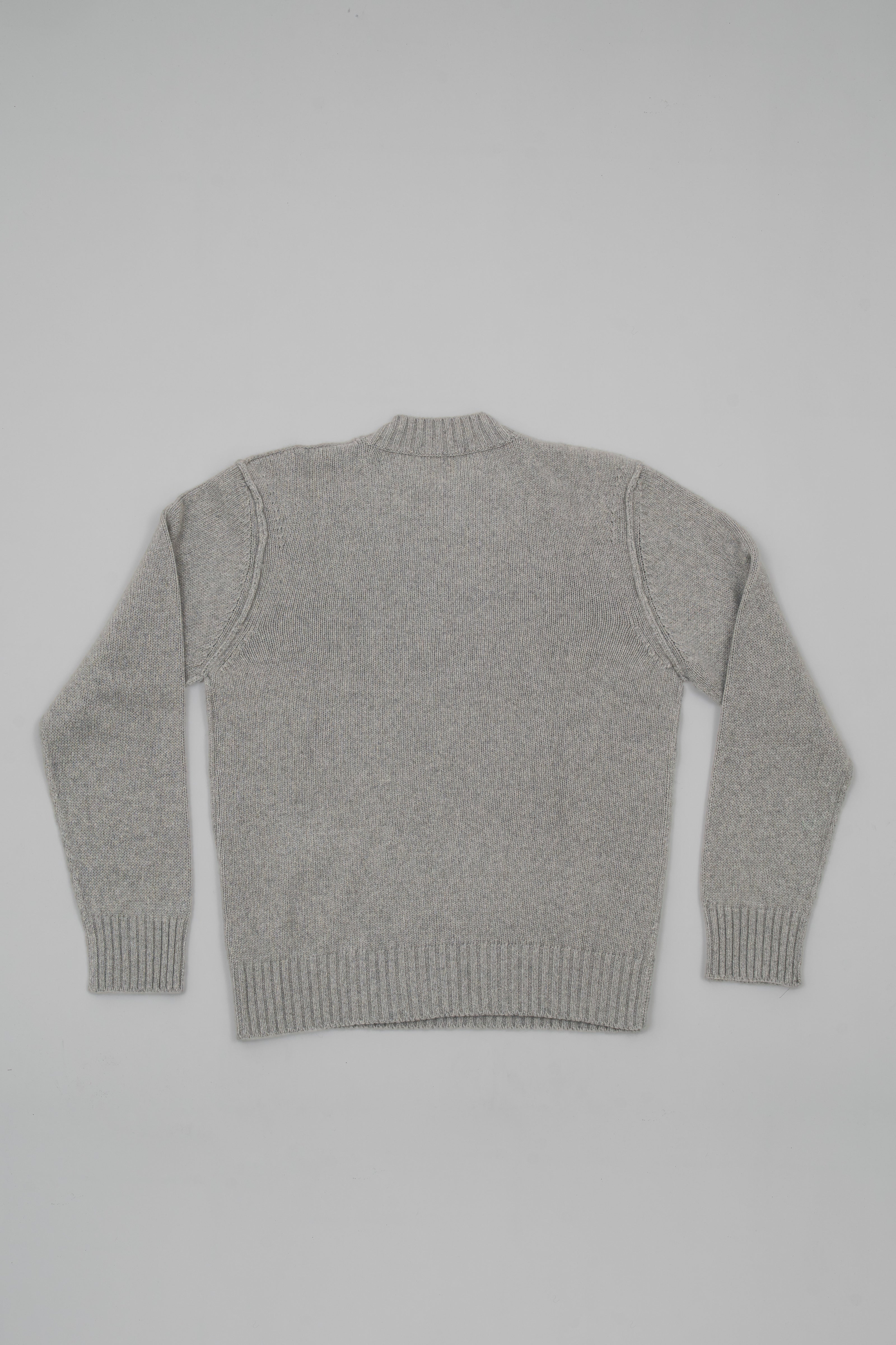Cashmere sweater with exposed stitching