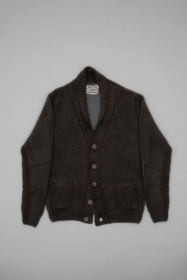 Cardigan con bottoni spray in cashmere