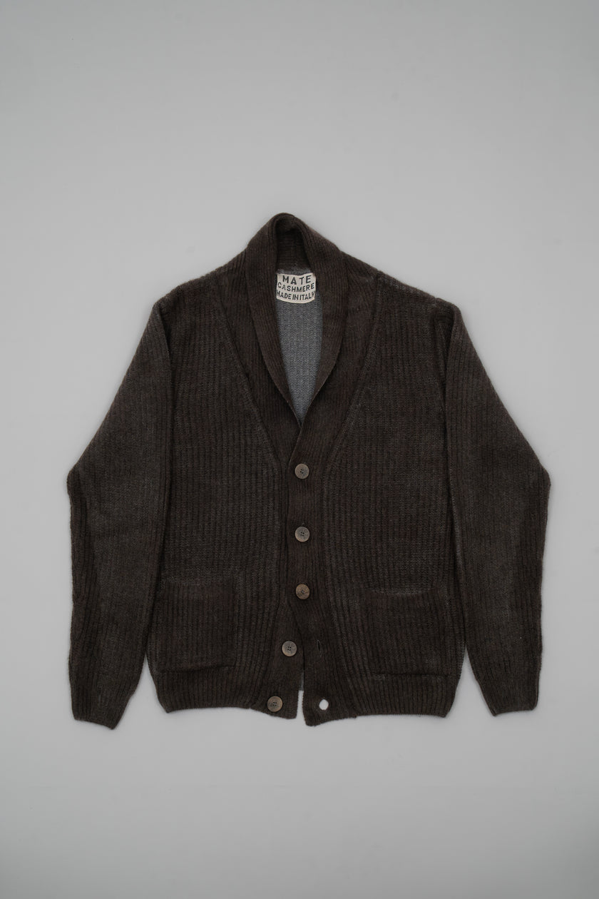 Cardigan con bottoni spray in cashmere