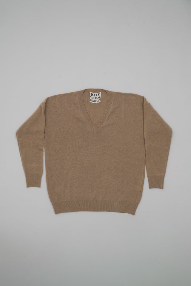 Maglione in cashmere scollo a V over