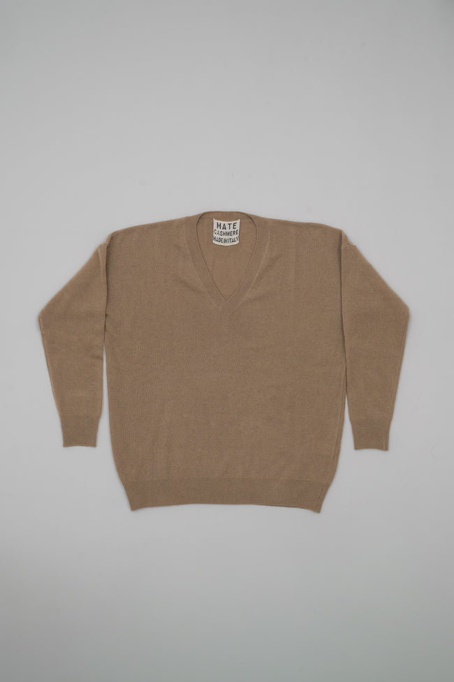 Maglione in cashmere scollo a V over