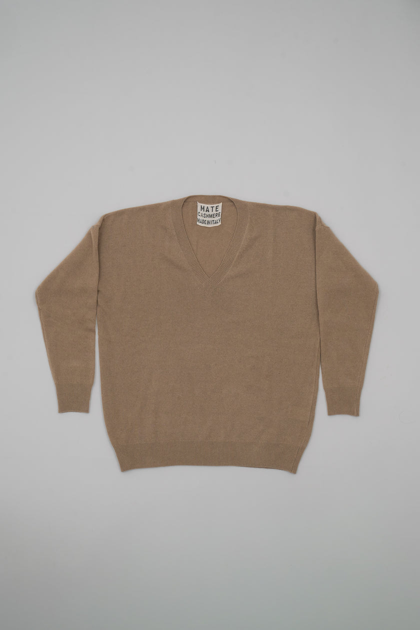 Maglione in cashmere scollo a V over
