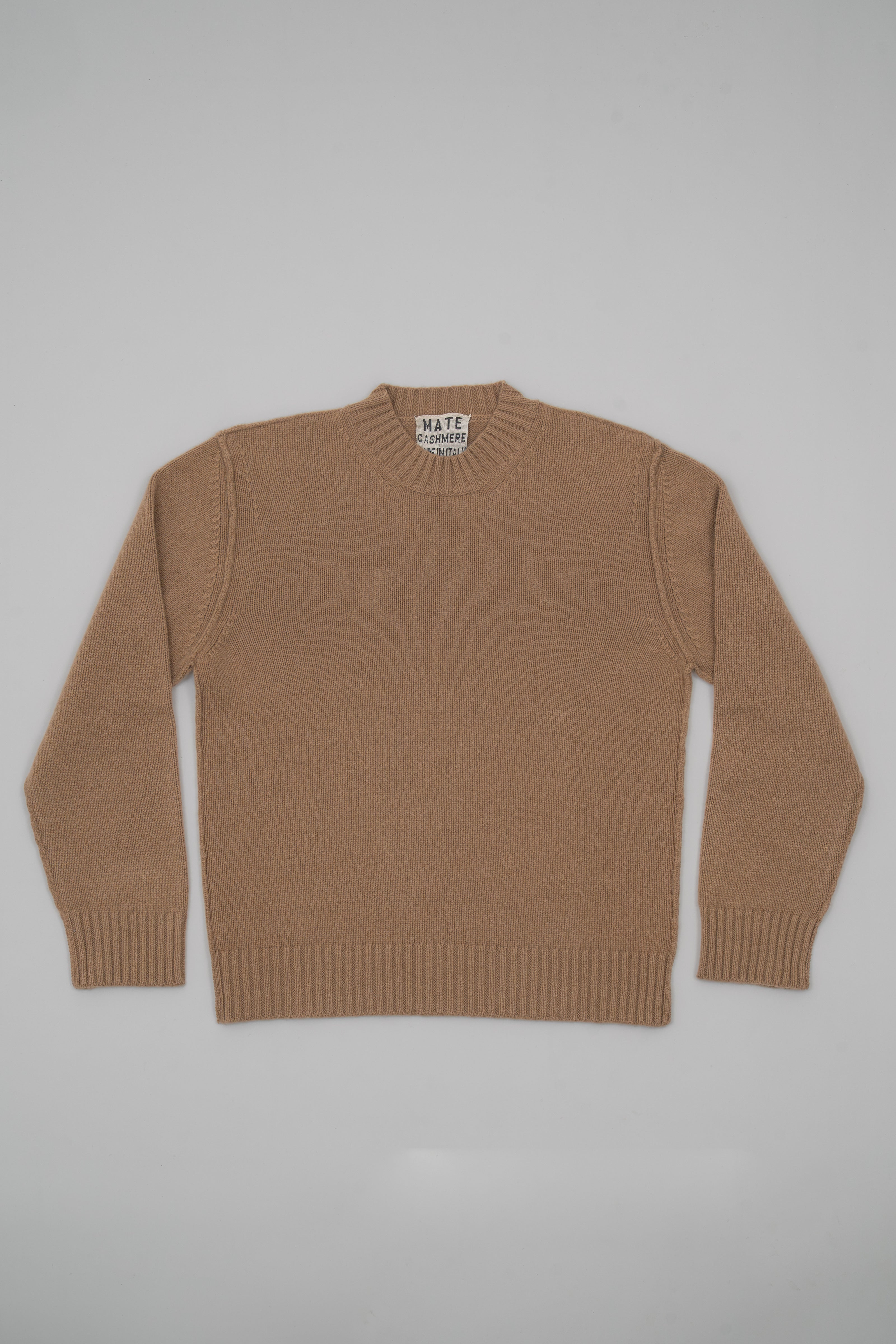 Cashmere sweater with exposed stitching