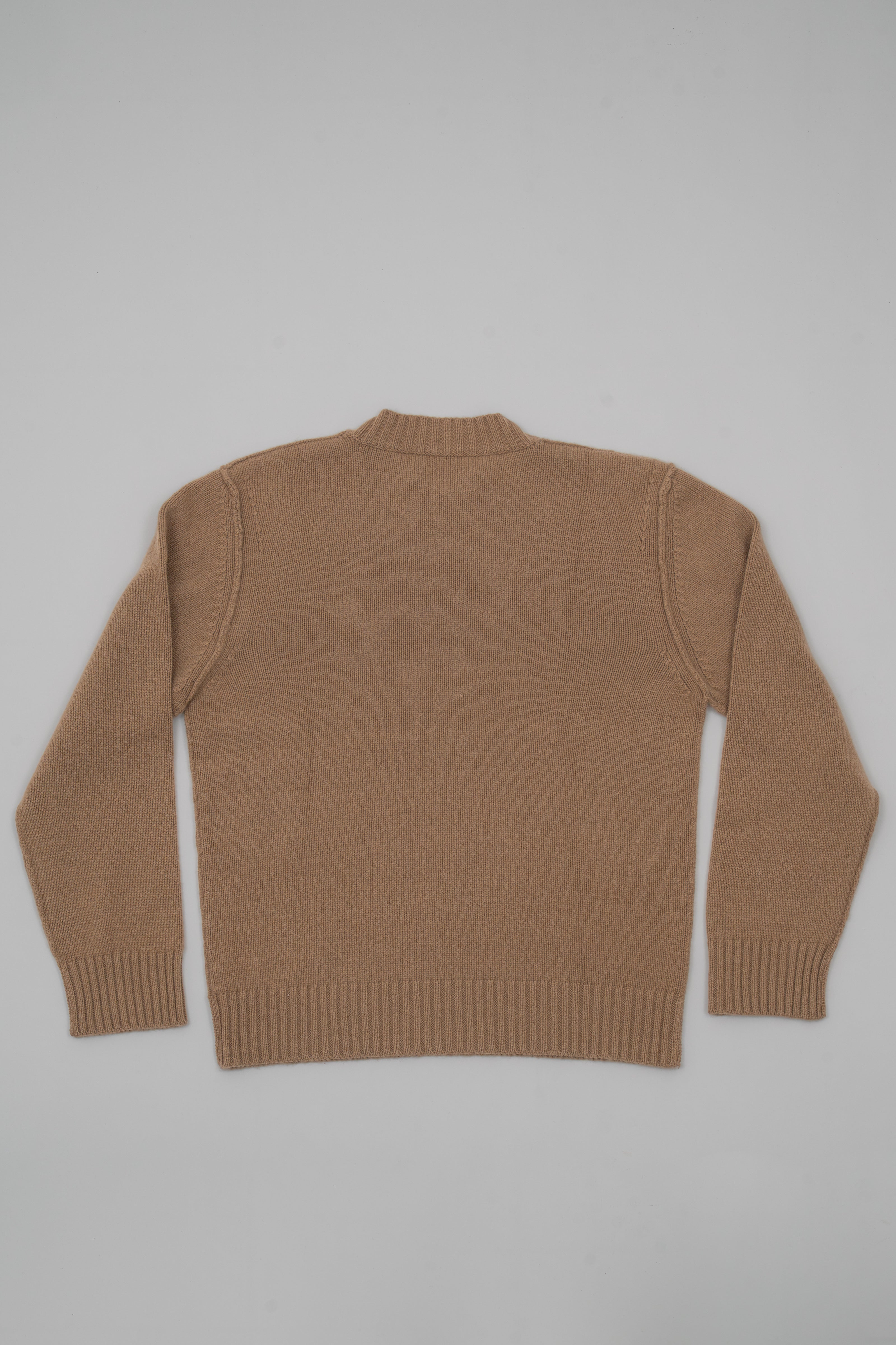 Cashmere sweater with exposed stitching