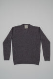 Cashmere crew neck with buttons