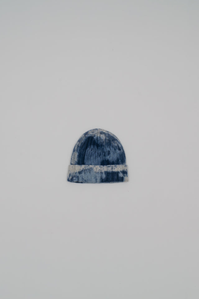 Cappello in cashmere tie dye