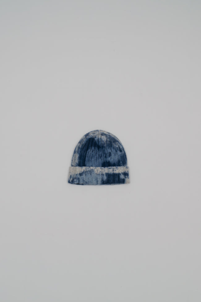 Cappello in cashmere tie dye