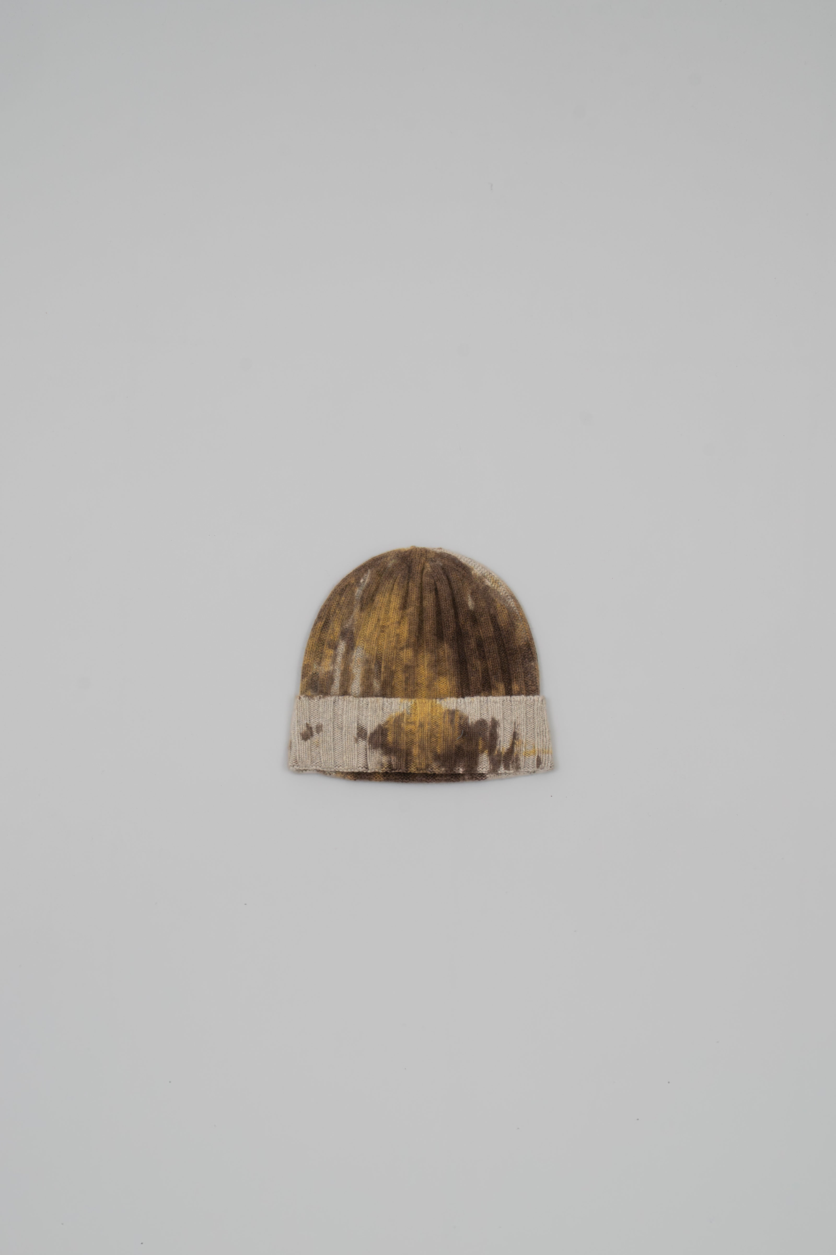 Tie-dye cashmere hat