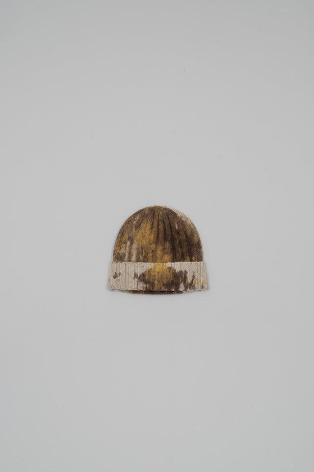 Cappello in cashmere tie dye