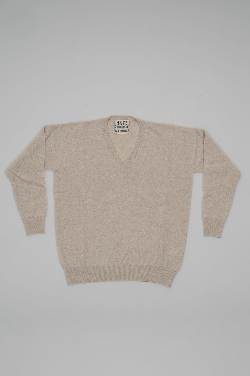 Maglione in cashmere scollo a V over