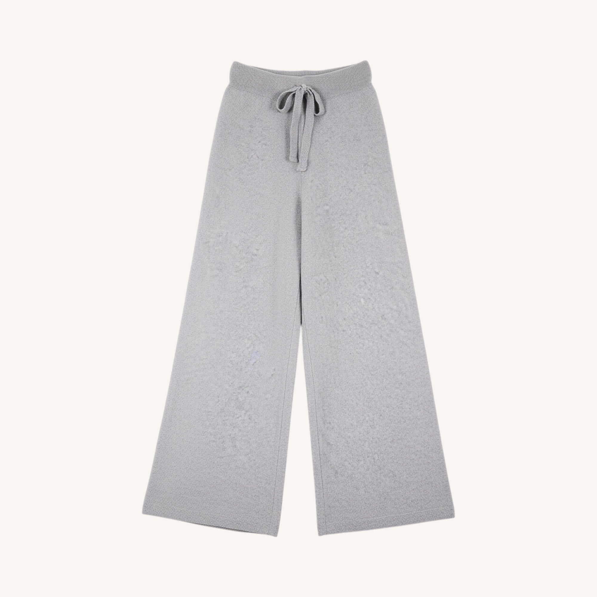 Cashmere bell-bottom trousers