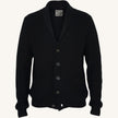 Cardigan con bottoni spray in cashmere