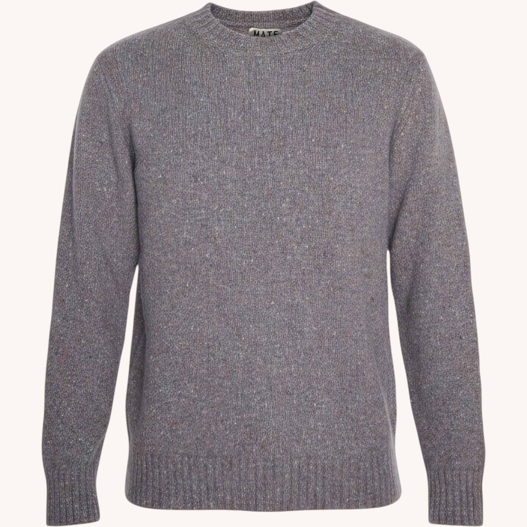Men's melange cashmere crew neck