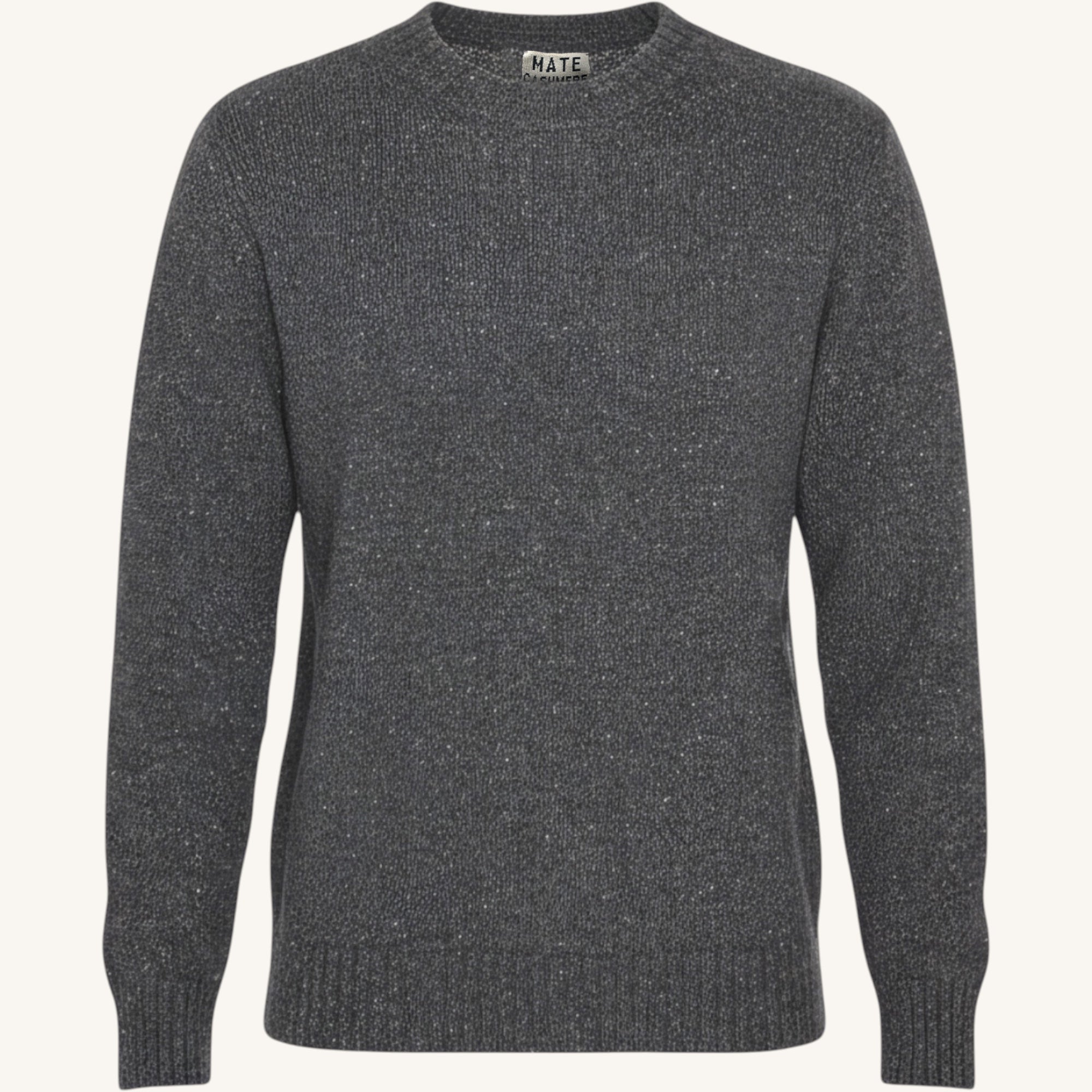 Men's melange cashmere crew neck