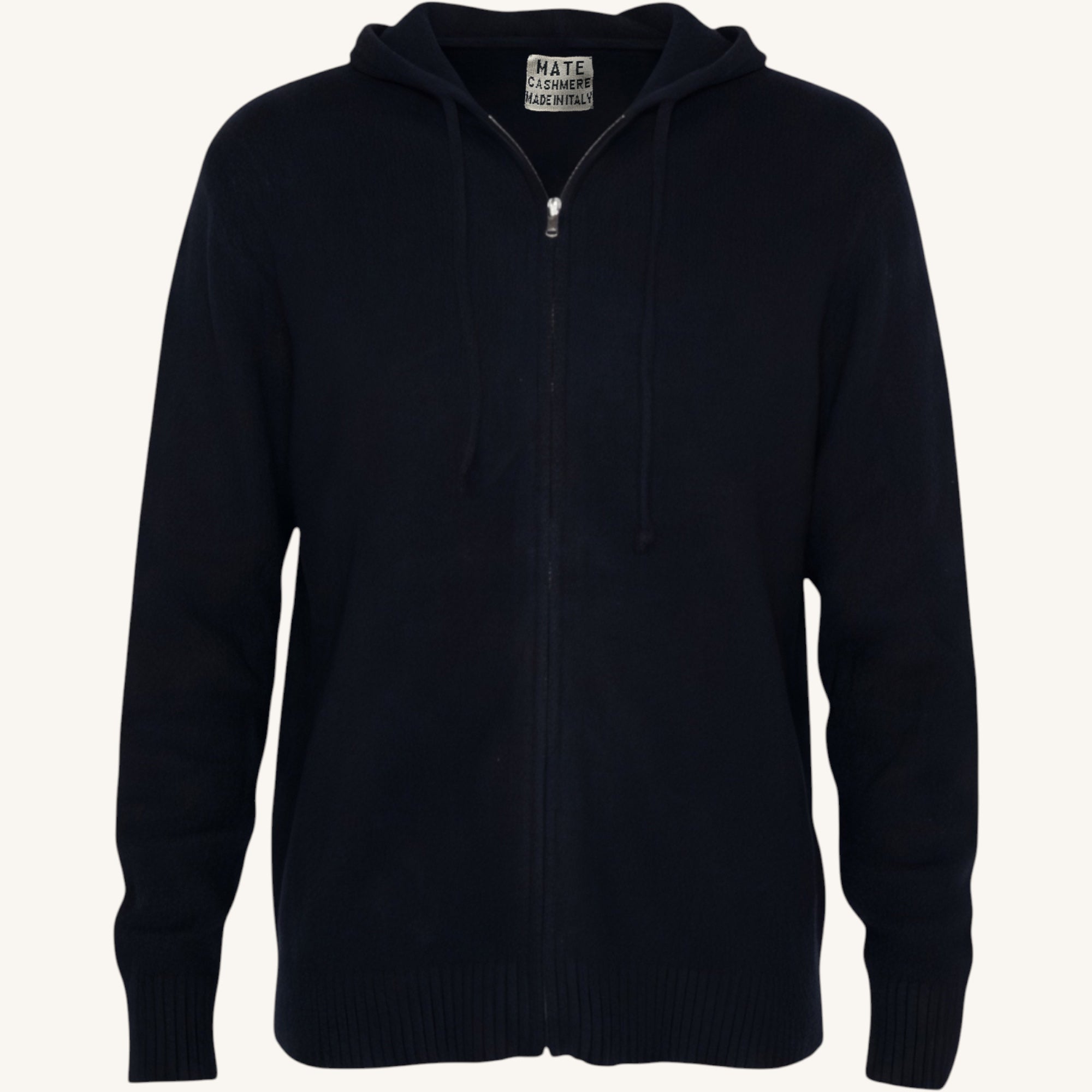 Cashmere full-zip hooded sweater