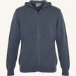 Maglione Full Zip con cappuccio in cashmere