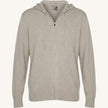 Maglione Full Zip con cappuccio in cashmere