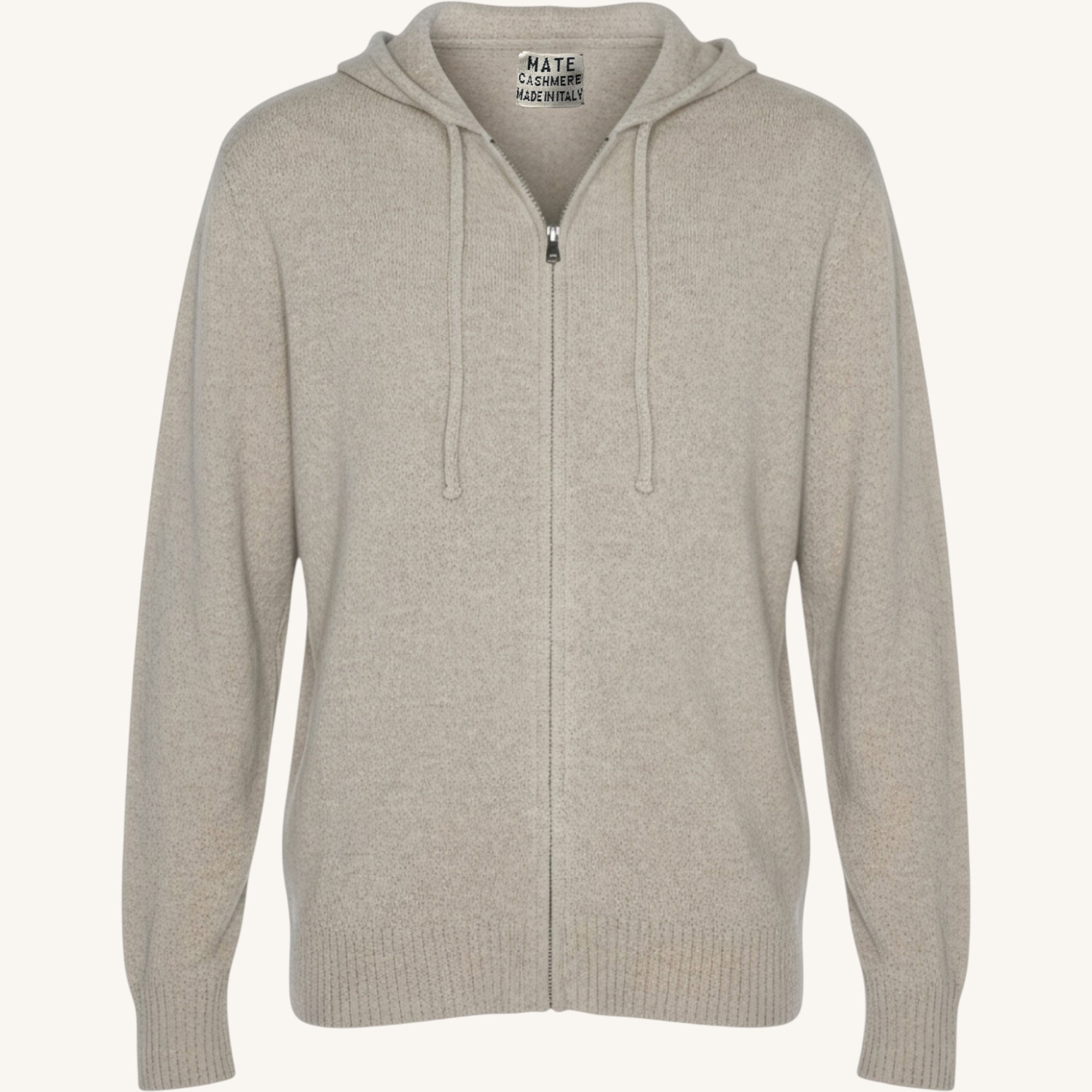 Cashmere full-zip hooded sweater