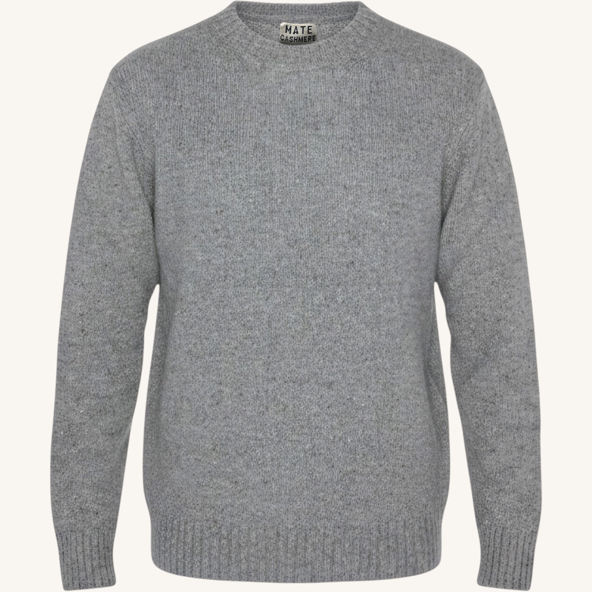 Men's melange cashmere crew neck