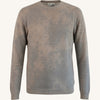 Maglione girocollo in cashmere lino - tie dye fatto a mano